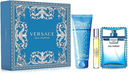 Versace Man Eau Fraiche Set - EDT 100 ml + EDT 10 ml + sprchový gel 150 ml Dárková sada