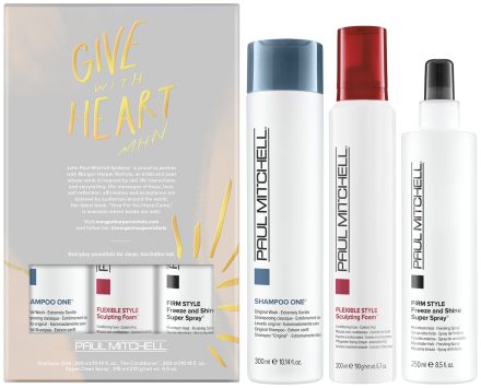 Paul Mitchell Classic Trio Vánoční Sada - Finální silná fixace 250 ml + šampon pro jemné mytí 300 ml + pěna 200 ml Dárková sada