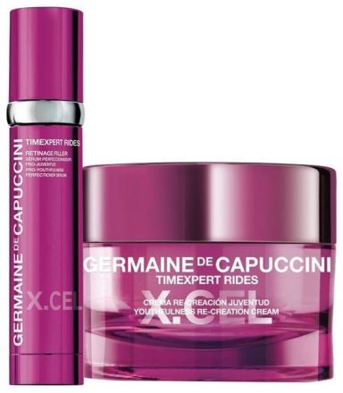 Germaine de Capuccini Timexpert Rides X.Cel Set - Krém pro korekci vrásek 50ml + Sérum pro zpevnění pleti 50ml + Krém pro suchou pleť 15ml Dárková sada