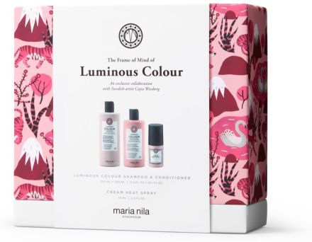 Maria Nila Luminous Colour Gift Box - Šampon 350 ml + kondicionér 300 ml + sprej 75 ml Dárková sada