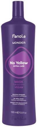 Fanola Wonder No Yellow Extra Care Mask - Maska na šedivé a odbarvené vlasy 1000 ml