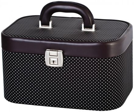 DUP 230804-011 kosmetický kufr - černý puntík