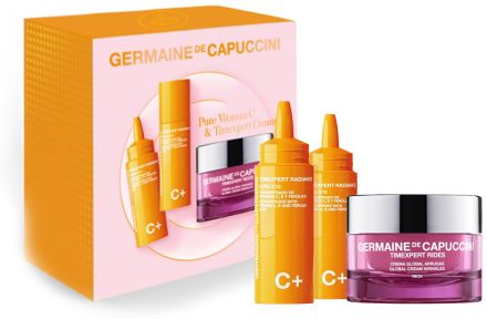 Germaine de Capuccini Timexpert Radiance C+ Rich Set - Koncentrát 2x15 ml + krém na suchou pleť 50 ml Dárková sada