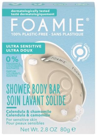 Foamie Shower Body Bar Ultra Sensitive Body Bar - Tuhá sprchová péče 80 g