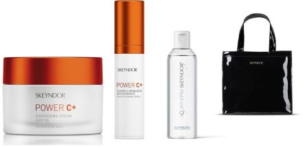 Skeyndor Power C+ Xmas Set - Pleťový krém 50 ml + Prozařující pleťové sérum 30 ml + Čistící gel 75 ml Dárková sada