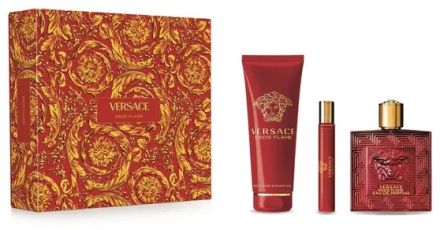 Versace Eros Flame Set - EDP 100 ml + EDP 10 ml + sprchový gel 150 ml Dárková sada