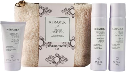 Kerasilk Styling Travel Set - Sprej na vlasy 75 ml + uhlazující krém 50 ml + lak na vlasy 75 ml Dárková sada