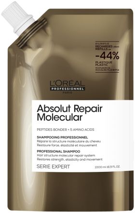 L´oréal Professionnel Absolut Repair Molecular Shampoo - Šampon na poškozené vlasy 1000 ml Náhradní náplň