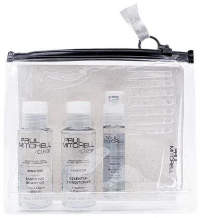Paul Mitchell Clear Travel Kit - Uhlazující sérum 25 ml + šampon 75 ml + kondicionér 75 ml Dárková sada