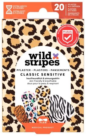 Wild Stripes Classic Sensitive Animal INT - Náplasti ve 4 velkostech 20 ks