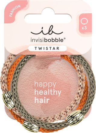 Invisibobble TWISTAR Orange Affaire - Gumička do vlasů 3 ks