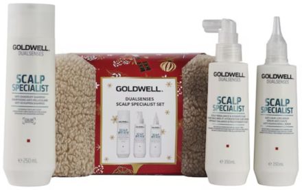 Goldwell Dualsenses Scalp Specialist Set - Šampon proti lupům 250 ml + bezoplachový sprej 150 ml + sérum 150 ml Dárková sada