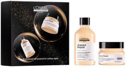 L´oréal Professionnel Serie Expert Absolut Repair Duo Vánoční Set - Šampon 300 ml + maska Gold 250 ml Dárková sada