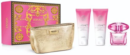 Versace Bright Crystal Absolu Set - EDP 90ml + Sprchový gel 100ml + Tělové mléko 100ml + Kosmetická taštička Dárková sada