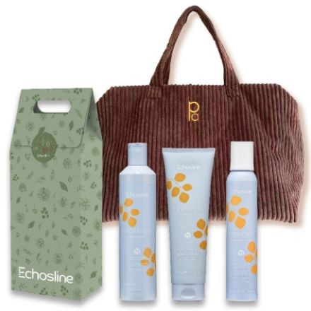Echosline Hydrating Vánoční Set 2026 - Šampon 300 ml + maska 300 ml + vlasová šlehačka 200 ml Dárková sada