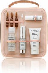 Casmara Beauty Travel Set - Micelární voda 50ml + Hydratační krém 15ml + Ampule proti vráskám 3x2,5ml + Protivráskový krém na oční okolí 4ml + Hydratační tělový krém 50ml + Neceser Dárková sada