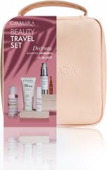 Casmara Beauty Travel Set - Micelární voda 50ml + Hydratační krém 15ml + Ampule proti vráskám 3x2,5ml + Protivráskový krém na oční okolí 4ml + Hydratační tělový krém 50ml + Neceser Dárková sada