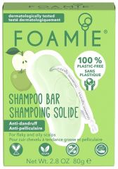 Foamie Shampoo Bar An Apple A Day - Tuhý šampon pro zdravou pokožku hlavy a lesklé vlasy 80 g