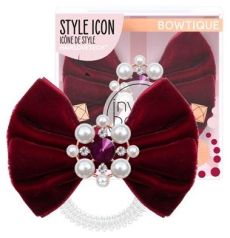 invisibobble® BOWTIQUE British Royal Take a Bow - Gumička do vlasů s mašlí vínová 1 ks