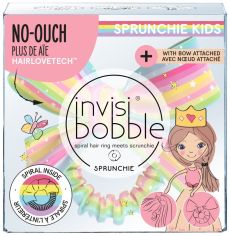 Invisibobble Kids SLIM SPRUNCHIE w. BOW Let‘s Chase Rainbows - Dětská gumička do vlasů