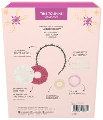 Invisibobble COLLECTOR'S BOX Time to Shine - Čelenka 1 ks + 2 x sprunchie gumička + 3 x original + 3 x slim + 2 x barrette sponky Dárková sada