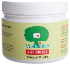 Sunpharm Vláknina + Spirulina 300 tablet