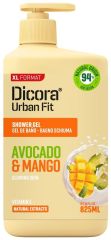 Dicora Shower Gel Urban Fit Mango & Avocado - Sprchový gel mango a avokádový olej 825 ml