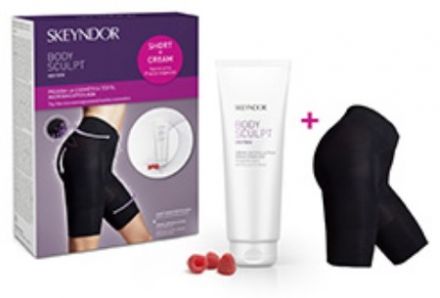 Skeyndor Body Sculpt Destock - krém proti celulitidě na problematické oblasti 200ml + šortky k redukci objemu vel. S/M Dárková sada