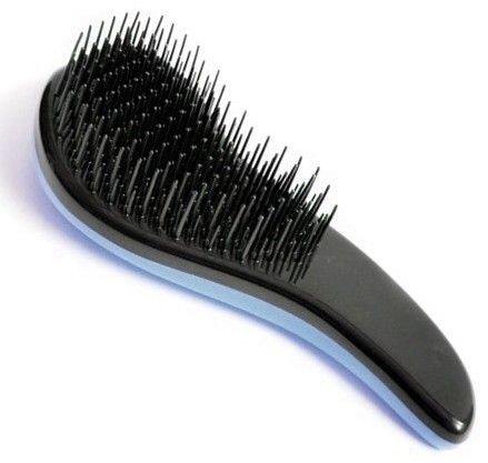 Detangler kartáč na vlasy s rukojetí - modro-černý