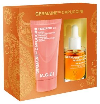 Germaine de Capuccini Sada Tan Magnificent - Booster pro optimální opálení a regeneraci pleti 30 ml + Multi-korekční krém s intenzivním účinkem 50 ml Dárková sada
