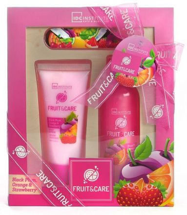Aquarius Bath Set Pink - Sprchový gel 100ml + Tělové mléko 60ml + Pilník na nehty 1ks Dárková sada
