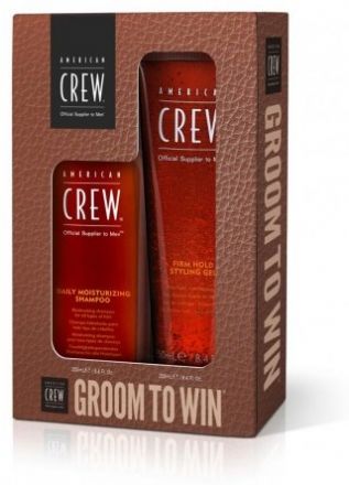 American Crew Holiday Duo Set - Pánský denní šampon 250ml + gel na vlasy 250ml Dárková sada