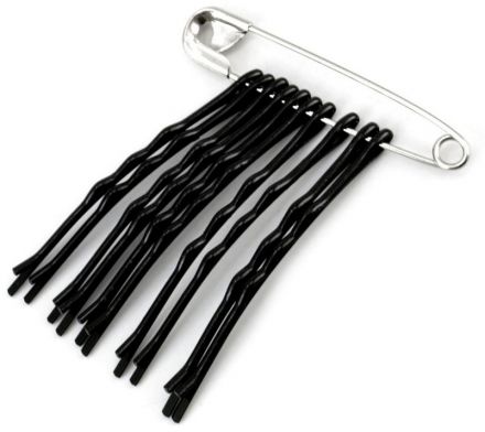 Vlasová sponka 5 cm černá 10ks