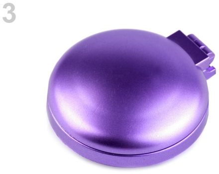 Skládací kartáč na vlasy se zrcátkem metal fialová 1ks