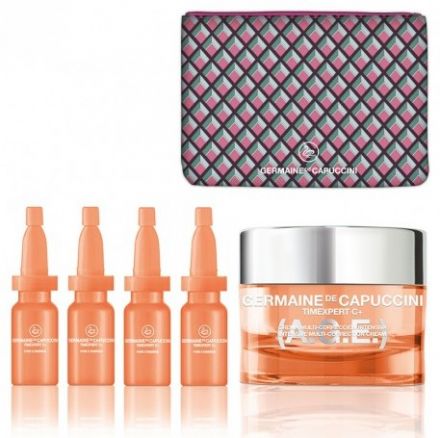Germaine de Capuccini Timexpert C+ (A.G.E.) Sada - Multi-korekční krém s intenzivním účinkem 50ml + Sérum s čistým vitaminem C 4x6ml + Neceser Dárková sada