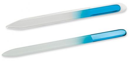 Dup Skleněný pilník na nehty oboustranný modrý 14cm