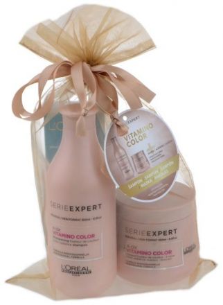 L´oréal Professionnel Vitamino Color AOX Letní sada - Šampon 300ml + Maska 250ml + Krém na opalování 75ml Dárková sada