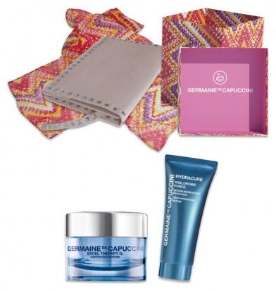 Germaine de Capuccini Excel Therapy O2 Letní sada 2018 - Esenciální omlazující krém 50 ml + Pleťové sérum Hydracure Hyaluronic Force 30 ml + Módní šátek Dárková sada