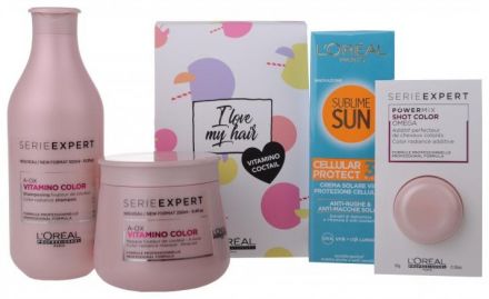L´oréal Professionnel Vitamino Coctail Vitamino - Šampon 500 ml + maska 250 ml + powermix shot 10g + opalovací krém 75 ml