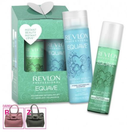 Revlon Equave Volume Vánoční sada - Hydronutritivní šampon 250 ml + kondicionér Volume 200 ml + kabelka Dárková sada