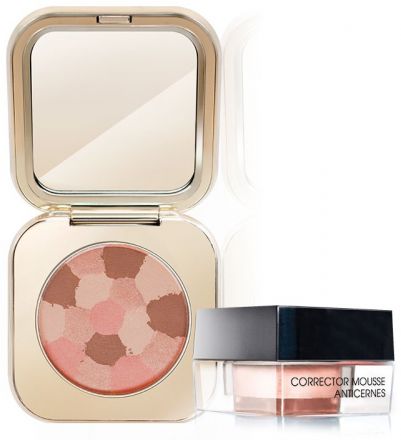 Keenwell Armonia Visage Kit - Multifunkční kompaktní lisovaná tvářenka 10 g+ pěnový korektor 6 ml Dárková sada