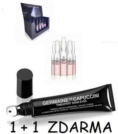 Germaine de Capuccini Timexpert SRNS Night Set - Koncentrovaná noční kůra 10x2ml + Detoxikační krém na kruhy a váčky pod očima 15ml Dárková sada