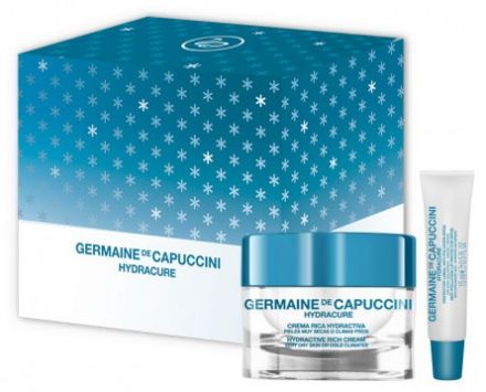 Germaine de Capuccini Hydracure Sada pro suchou pleť - Krém 50 ml + balzám na rty 15 ml Dárková sada