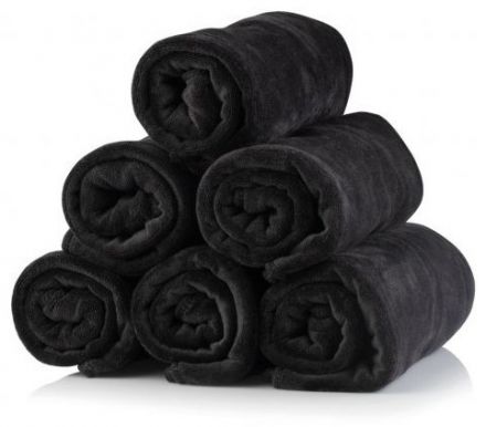 Labor Pro Soft Microfibre Towel - Kadeřnický ručník z mikrovlákna Černý 1ks