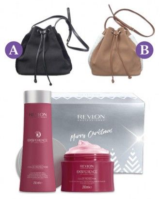 Revlon Professional Eksperience Color Vánoční sada - Šampon pro barvené vlasy 250 ml + maska pro barvené vlasy 200 ml + Lak na vlasy 75 ml + kabelka Dárková sada