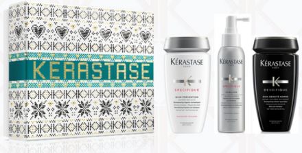Kérastase For Homme Vánoční sada - Pánský šampon 250 ml + péče proti vypadávání vlasů 125 ml + šampon proti vypadávání vlasů 250 ml + Dárková sada