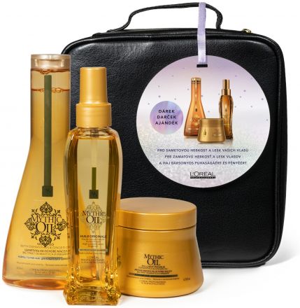 L´oréal Professionnel Mythic Oil Sada 2019 - šampon 250 ml + maska 200 ml + olej 100 ml Dárková sada
