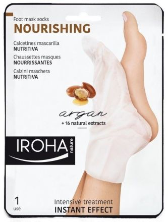 Iroha Nature Nourishing Foot Mask - Vyživující maska na nohy a nehty 2 x 9 ml