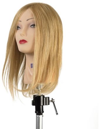 Labor Pro Cvičná hlava - 100% pravých vlasů Světlá blond 30cm Vyšší hustota