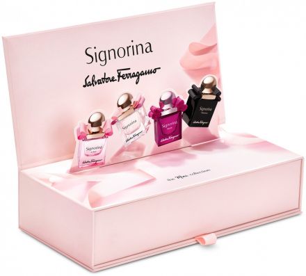 Salvatore Ferragamo Signorina Mini Collection - EDT Signorina in fiore 20 ml + EDP signorina 20 ml + EDP signorina ribelle 20 ml + EDP signorina misteriosa 20 ml Dárková sada